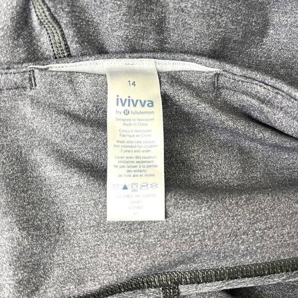 Ivivva Gray Mesh Leggings Size 14 - Picture 14 of 14